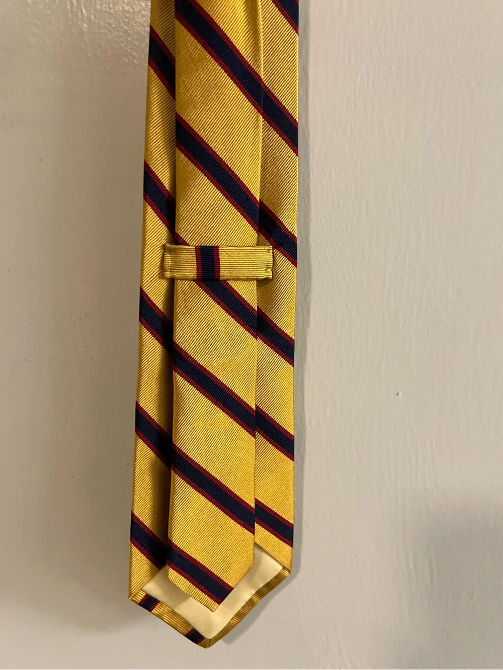Polo by Ralph Lauren Yellow Navy and Red Diagonal Stripe Tie